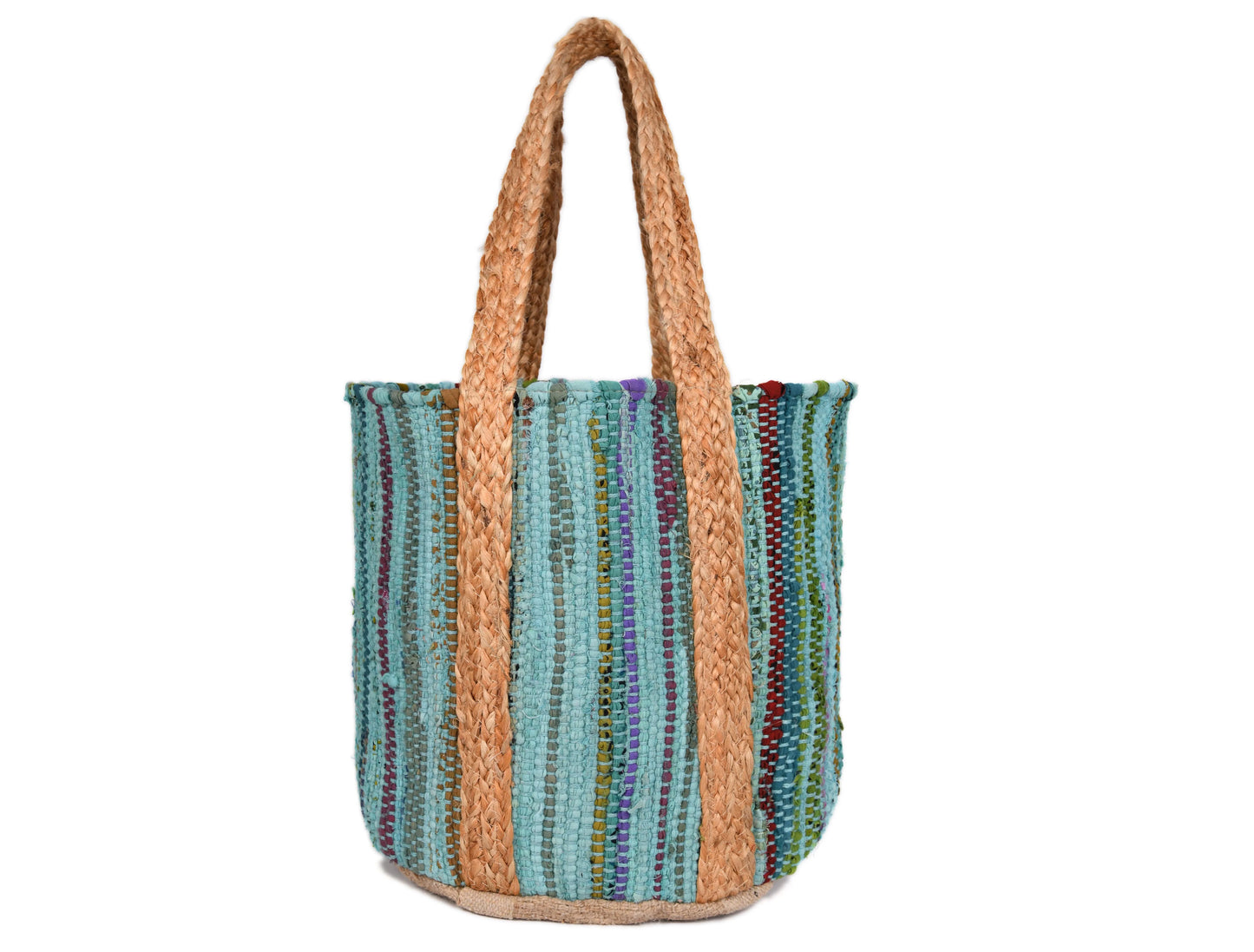 Midnight Waves Jute Tote Bag