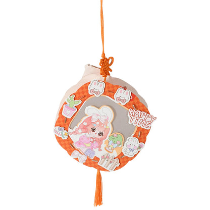 DIY Handmade Cartoon Paper Lanterns – Antique Hollow-Out LED Projection for Festival Decor