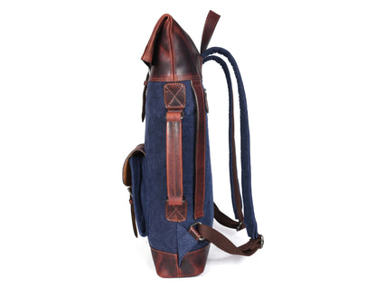 Rogue Leather Canvas Backpack