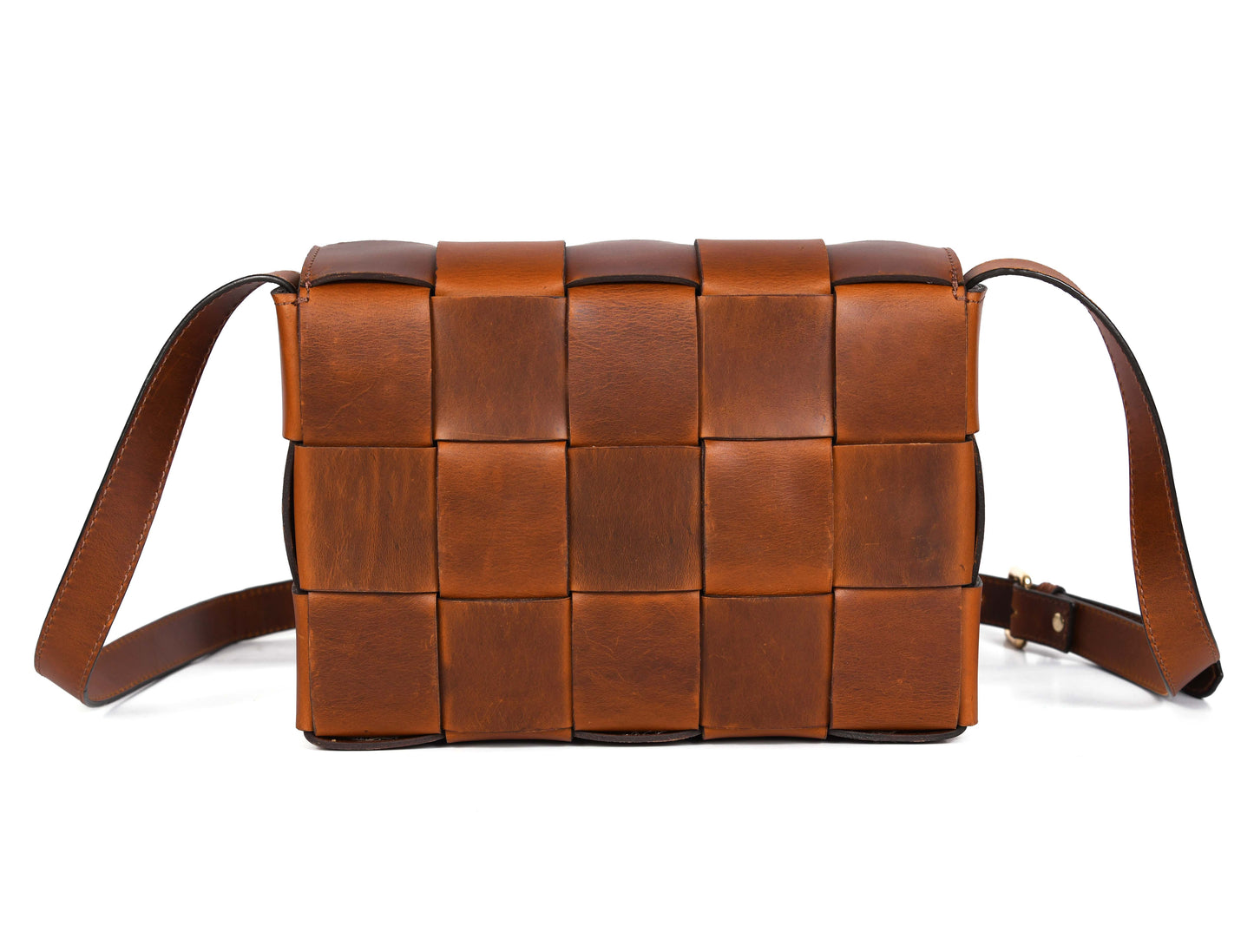 Chic Woven Leather Crossbody Bag