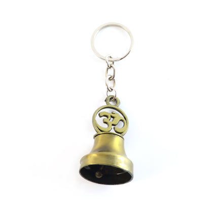 Om Symbol Temple Bell Metal Keychain (1 Pc)