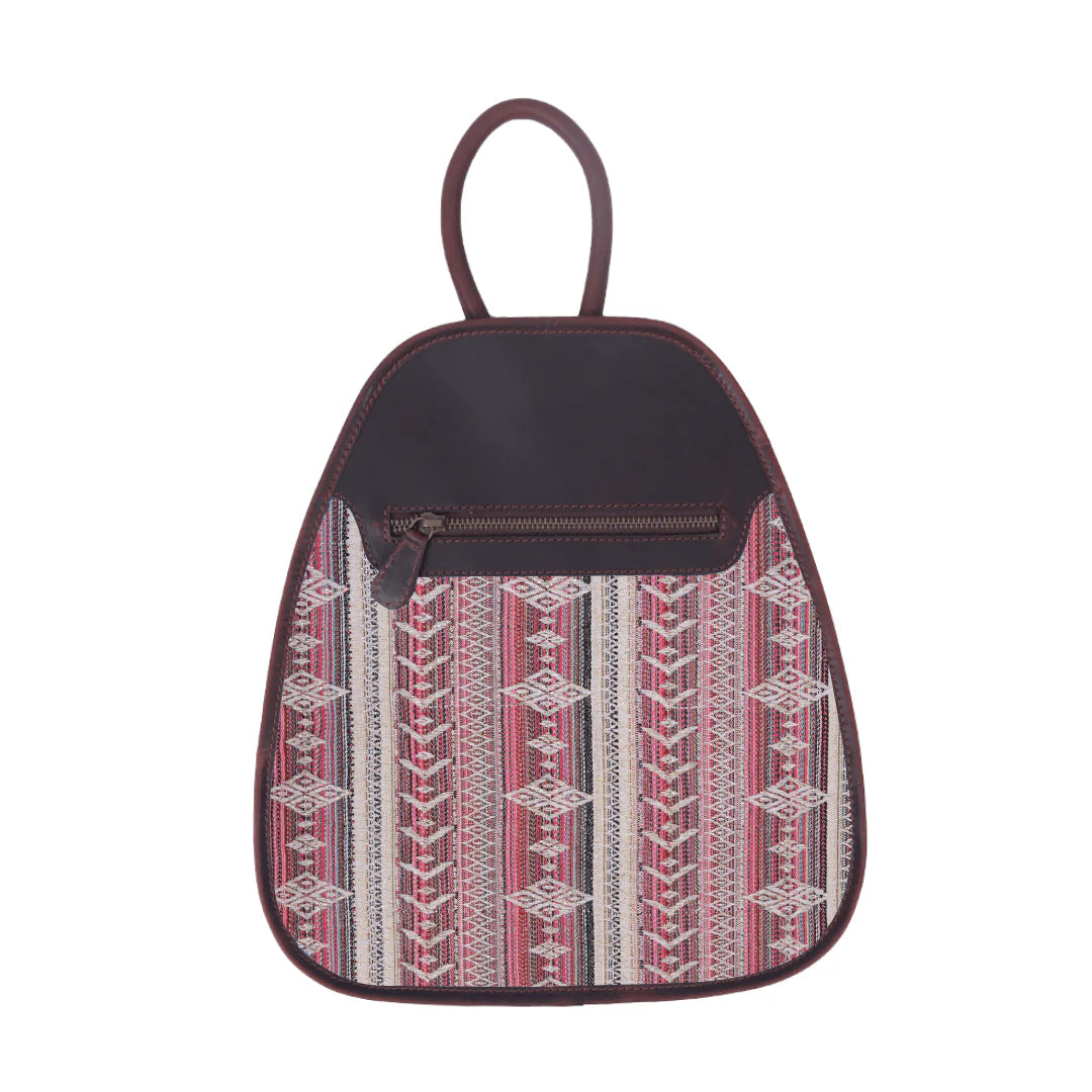 Hampshire Backpack Jacquard with Leather - Brown