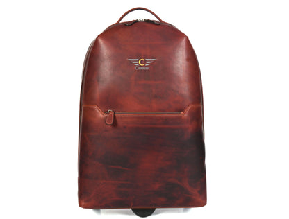 Leather Trolley Backpack