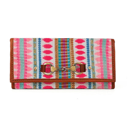 Dakota Jacquard and Leather Wallet - Tan