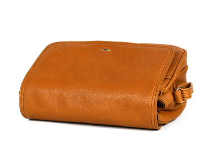 Stylish Tan Leather Crossbody Bag