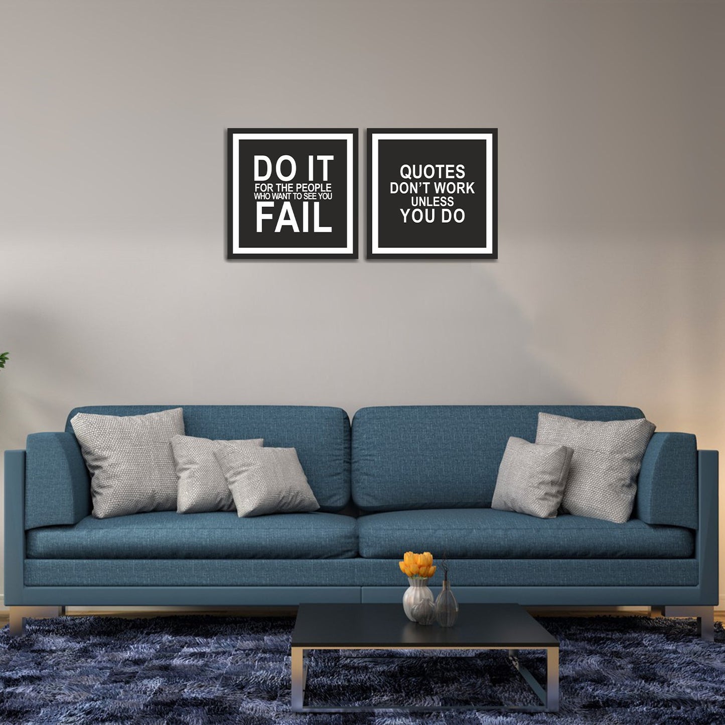 Quotes don't Work Unless Yo Do Set of 2 Wall Hanging