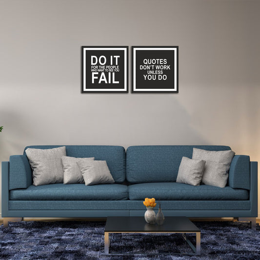 Quotes don't Work Unless Yo Do Set of 2 Wall Hanging