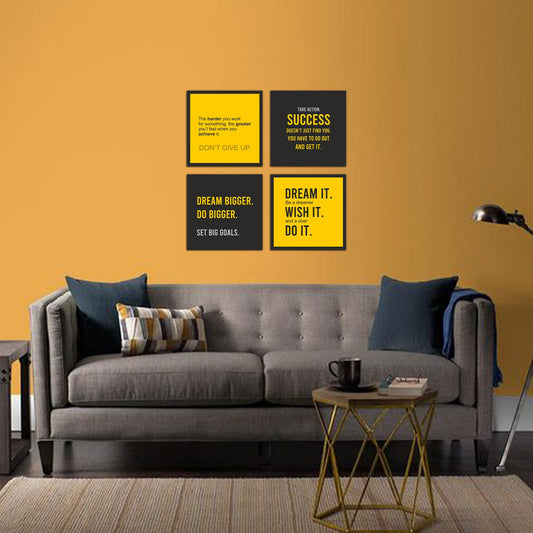 Dream IT, Wish IT, Do IT Motivational Thoughts Set of 4 Wall Frames