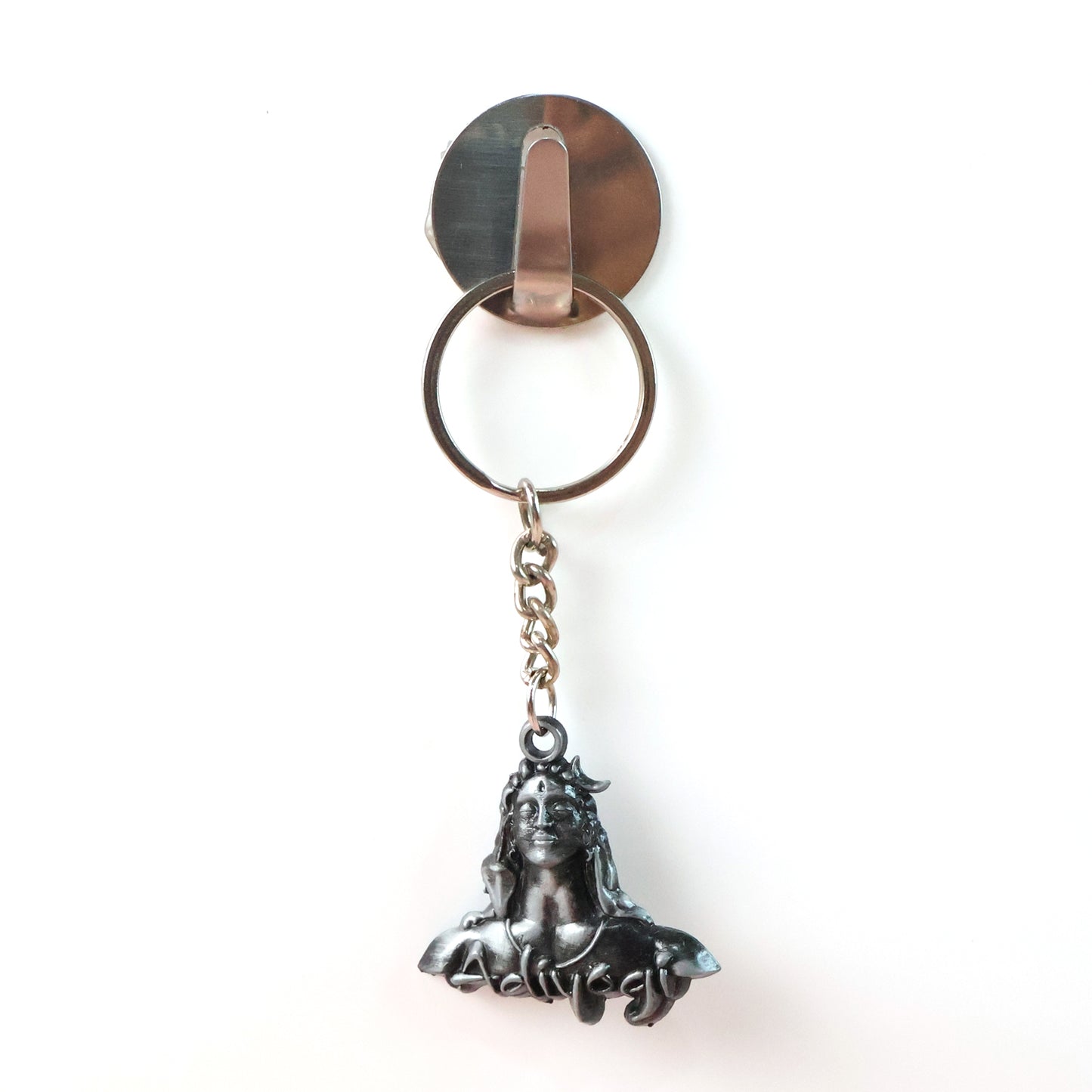 Lord Shiva  Adiyogi Metal Keychain Set (2 Pc Mix Design