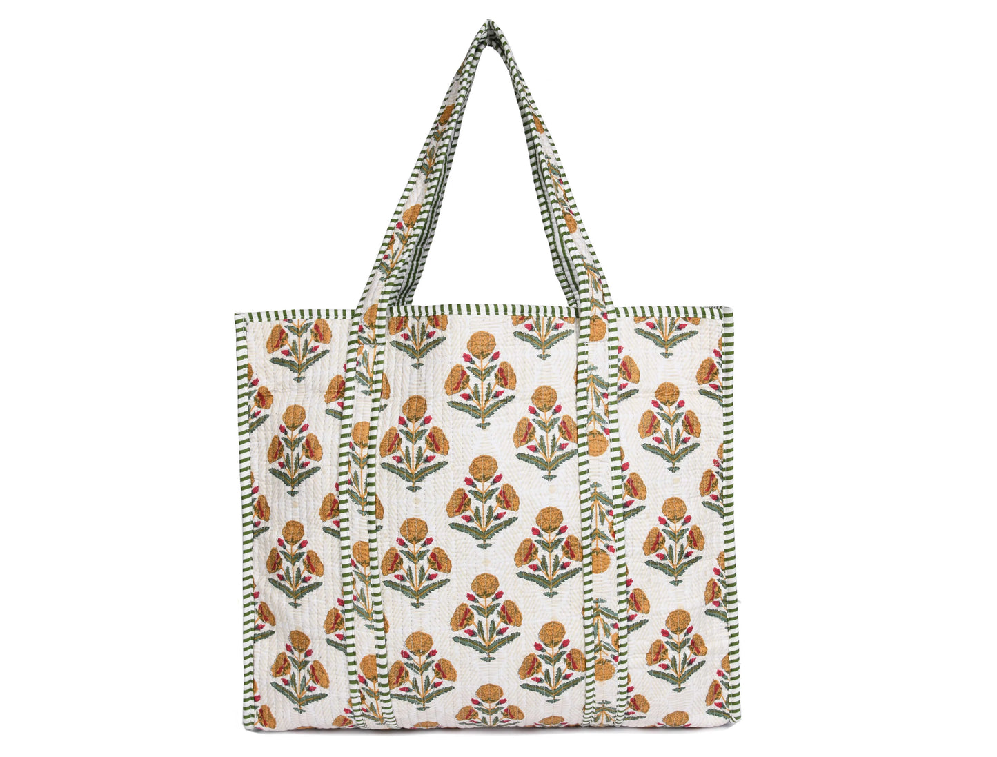 Quilted Cotton Tote Bags - Floral