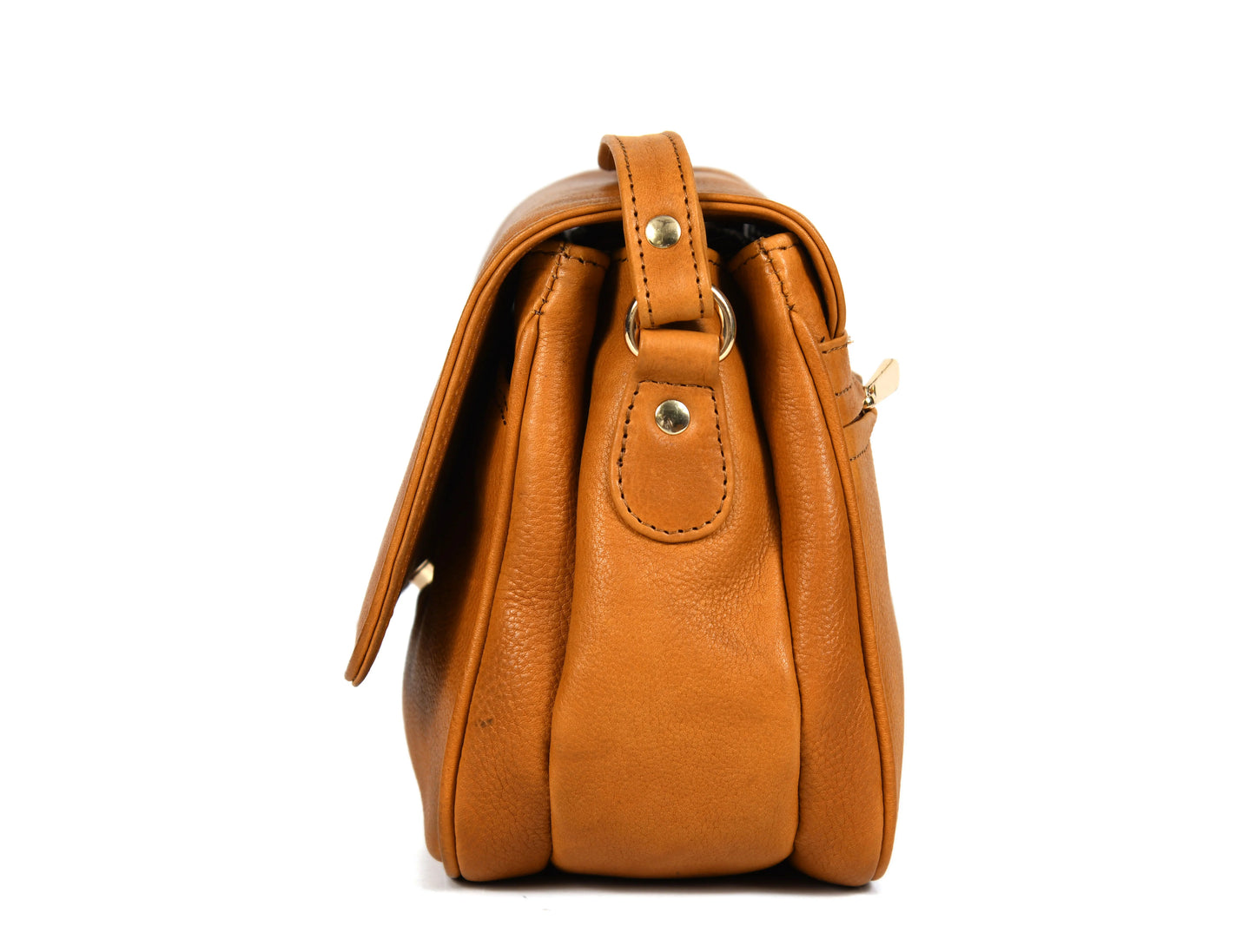 Stylish Tan Leather Crossbody Bag