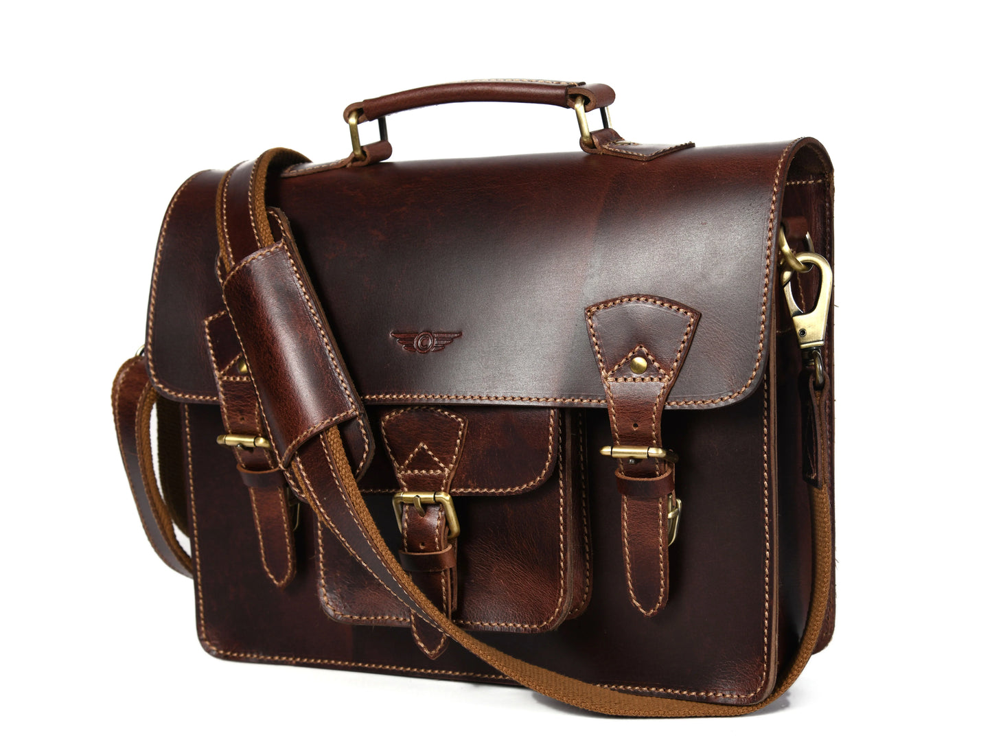 Polaris Leather Executive Messenger Bag