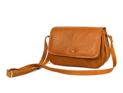 Stylish Tan Leather Crossbody Bag