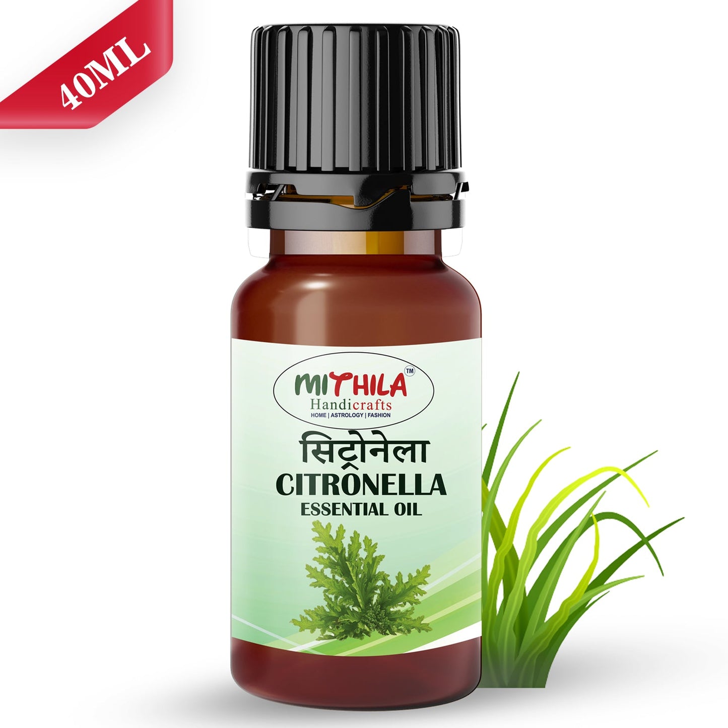 Citronella Essential Oil For Skin, Hair Care, Home Fragrance, Aroma Therapy 40ml