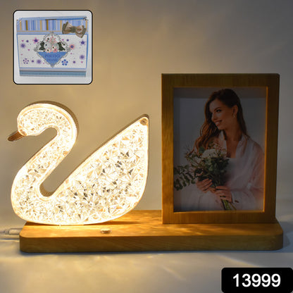 Duck Shape Cystal Led Lamp  Photo Frame Night Lamp  Wedding Gift  Love Couple
