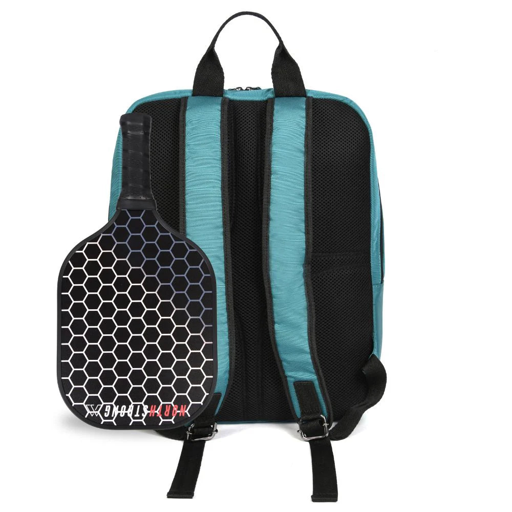 North Strong Pickleball Backpack USB Charging Port Cyan