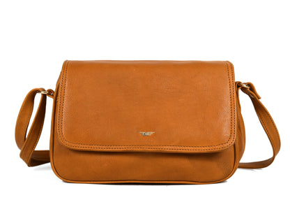 Stylish Tan Leather Crossbody Bag