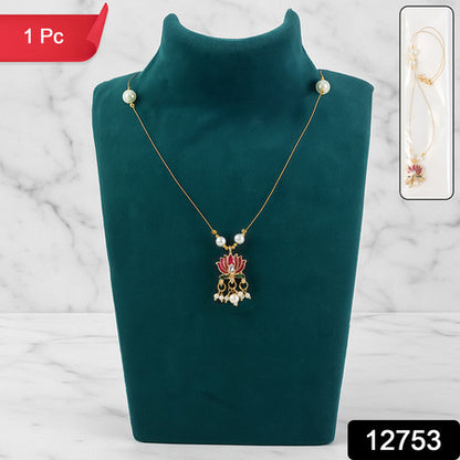 Traditional Lotus Motif Pendant Chain (1 Pc)