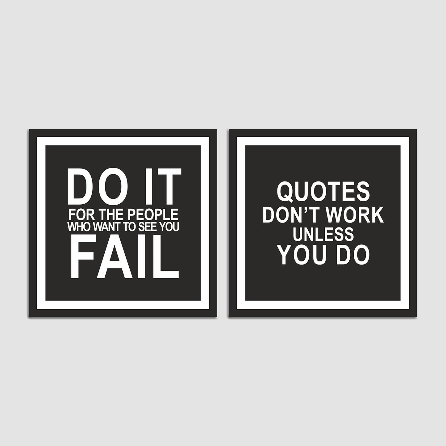Quotes don't Work Unless Yo Do Set of 2 Wall Hanging