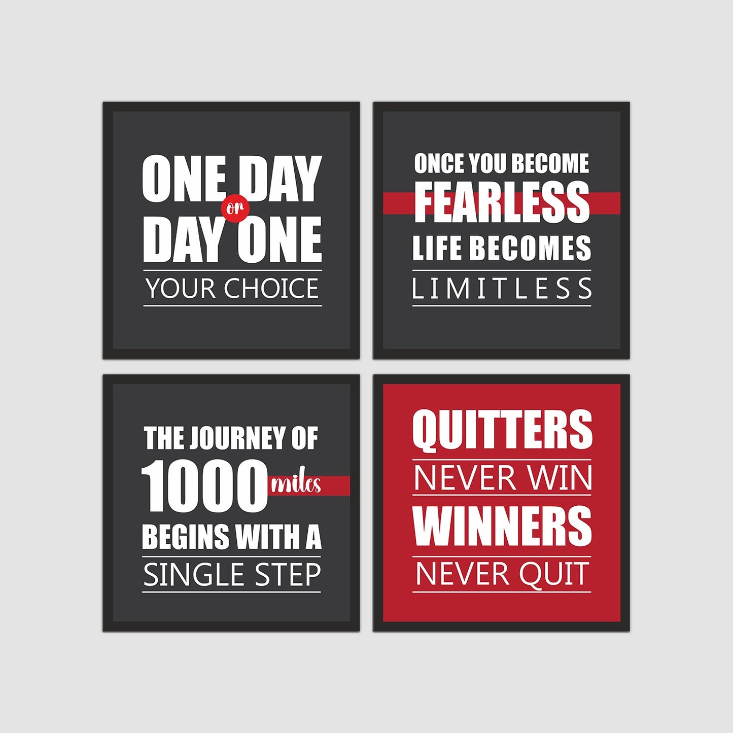 Motivational Quotes Frame Wall Frames Set of 4