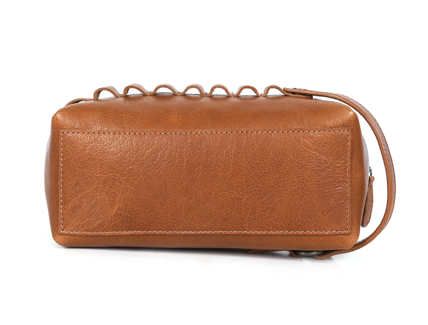 Stylish Leather and Plaid Toiletry Bag