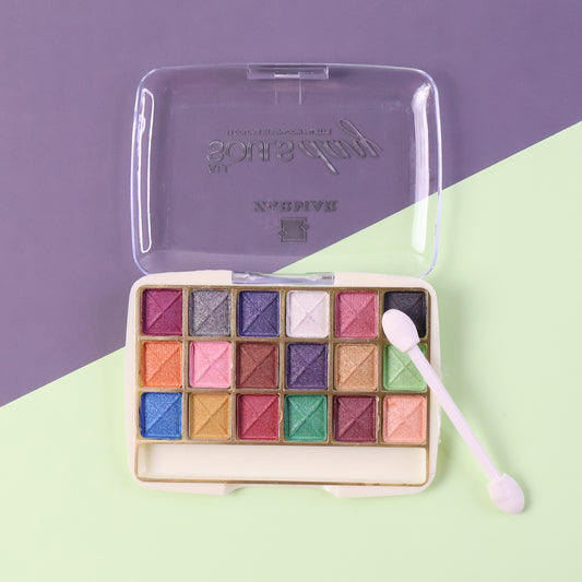 Premium 18-color Shimmer Eyeshadow Palette (12 Gm  1 Pc)