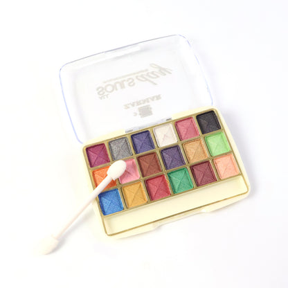 Premium 18-color Shimmer Eyeshadow Palette (12 Gm  1 Pc)