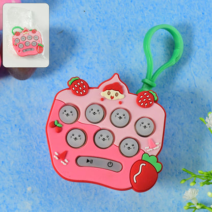 Cartoon Push Button Keychain Toy - (1 Pc)