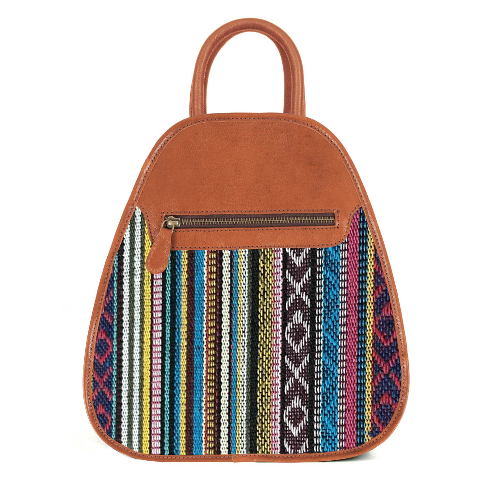 Hampshire Backpack Jacquard with Leather - Tan