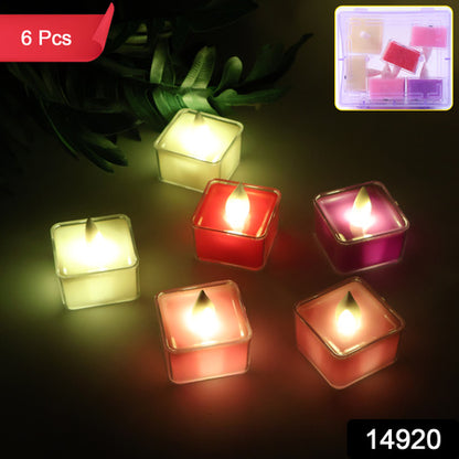 Led Flameless Decorative Tealight Candles - (6 Pc  Set)