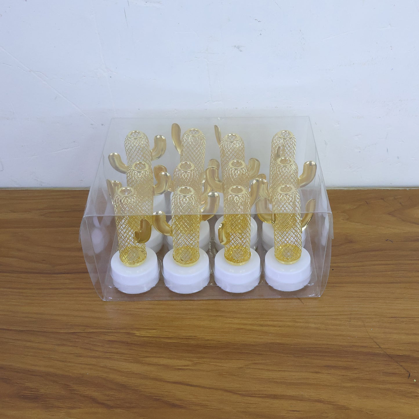 Decorative Cactus Shaped Flameless Led Candles (12 Pc)