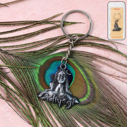 Lord Shiva  Adiyogi Metal Keychain Set (2 Pc Mix Design