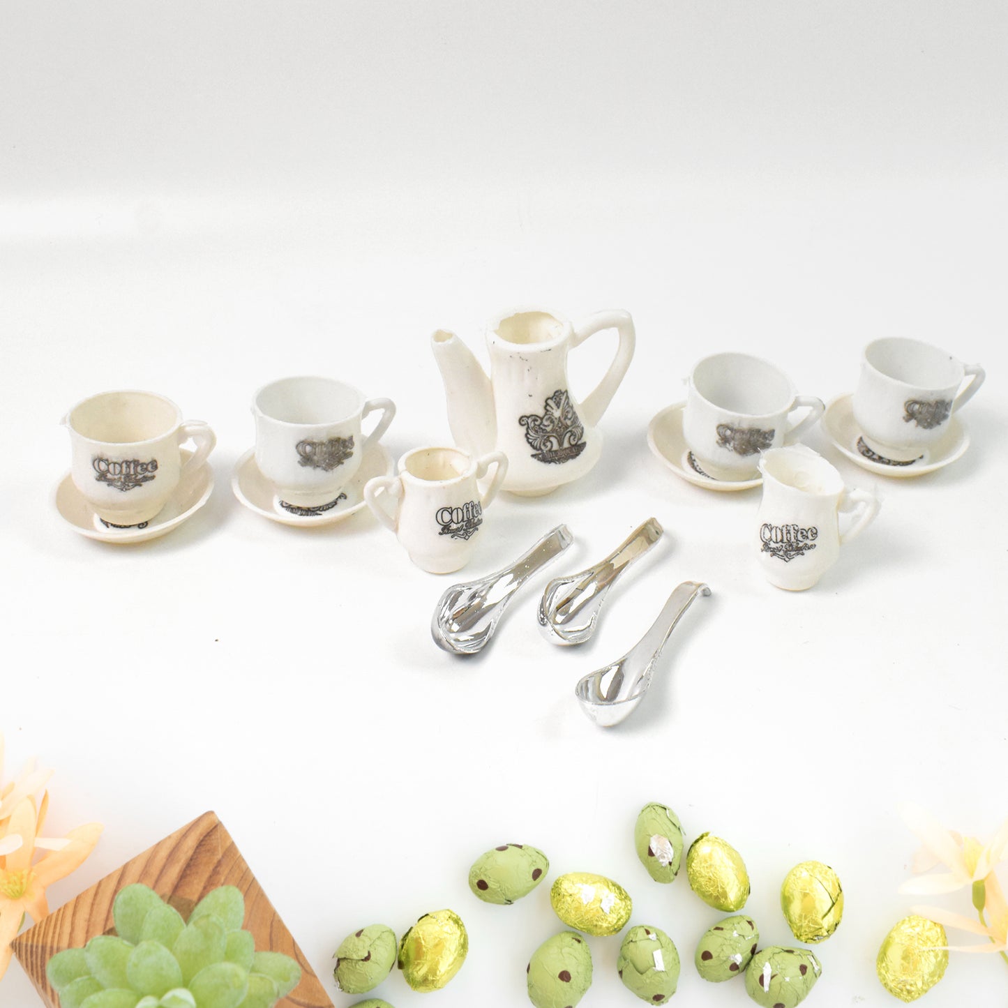 4445 Tickles Tea Toy Set  Coffee Kitchen Plastic Set Toy For Kids Boys  Girls (14 Pcs)