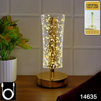 Luxury Golden Crystal Led Table Lamp (1 Pc)