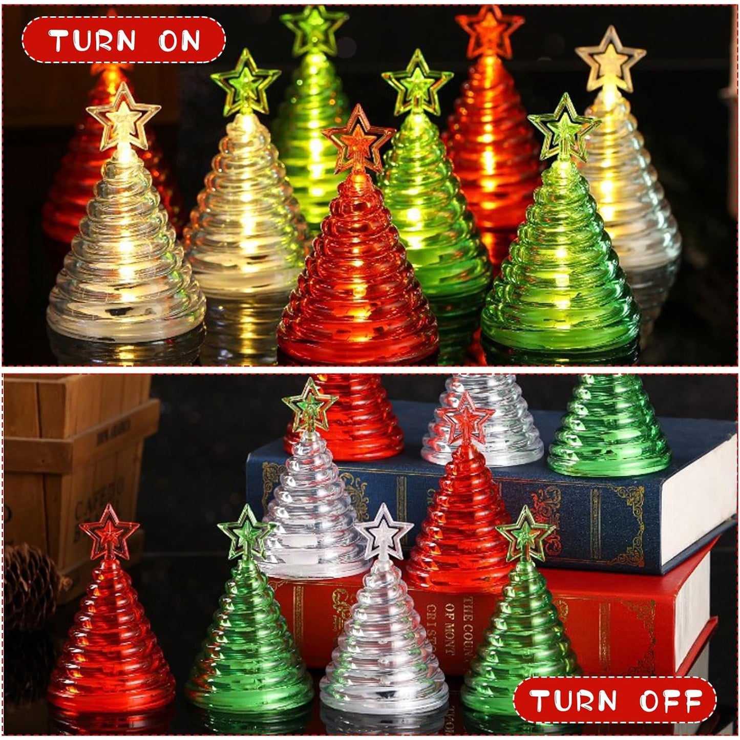 Christmas Tree Shape Led Decorative Lights (12 Pc)