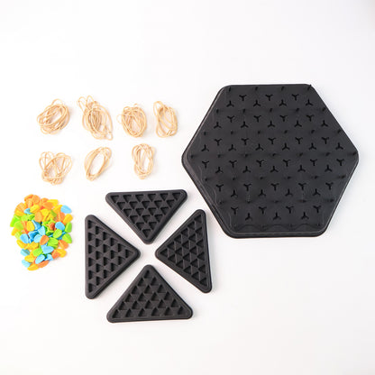 Strategic Triangle Color Matching Puzzle Board Game For Kids  Family