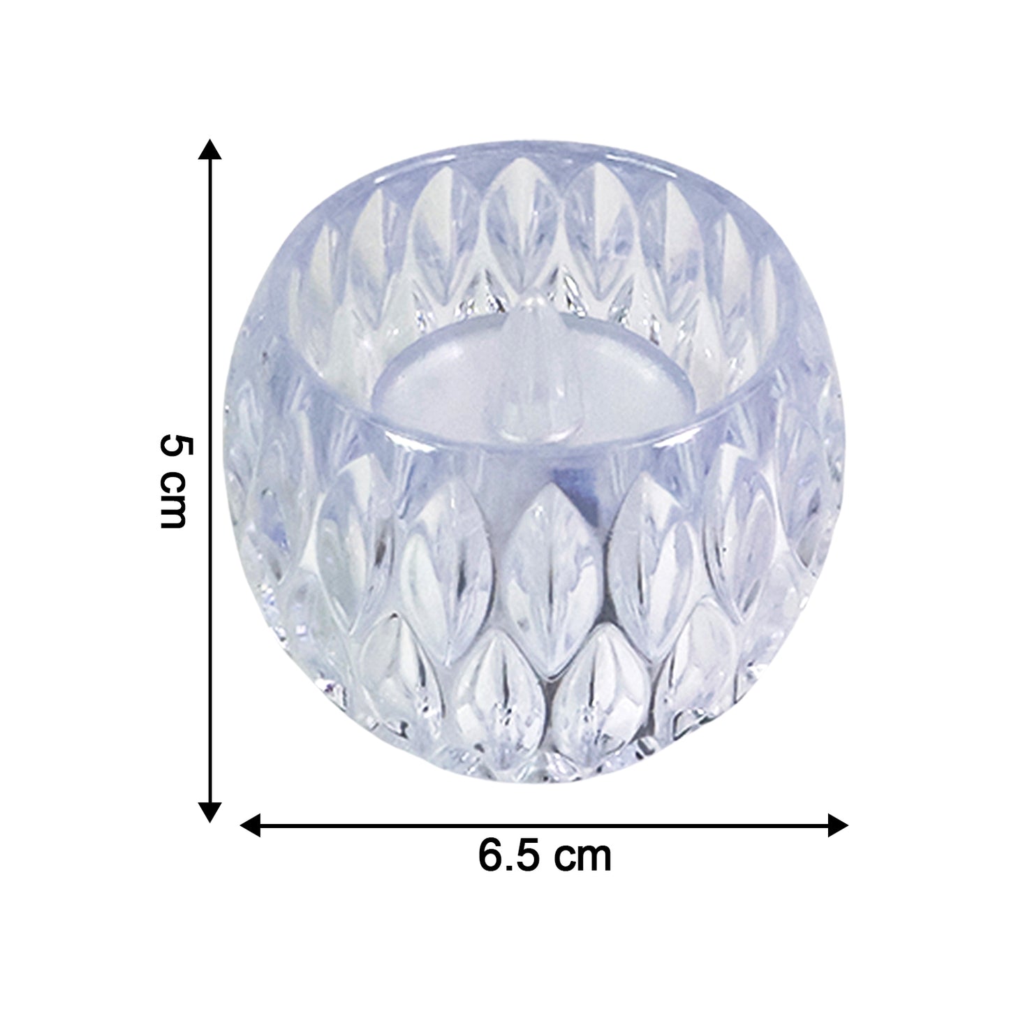Crystal Design Led Tealight Candles (6 Pc  Set)