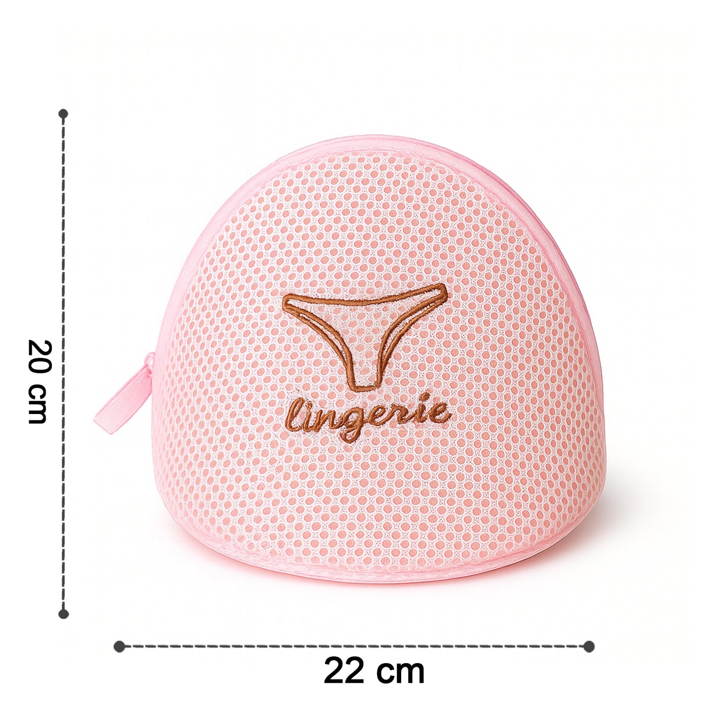 Lingerie Wash Bag  Dome-shaped Protective Mesh Laundry Pouch With Zip Closure (1 Pc)