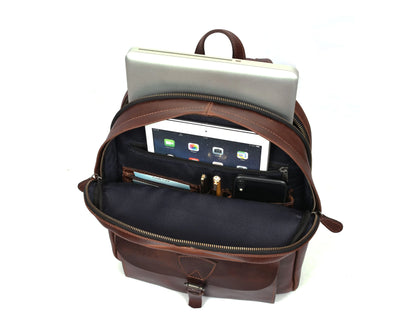 Velour Leather Backpack