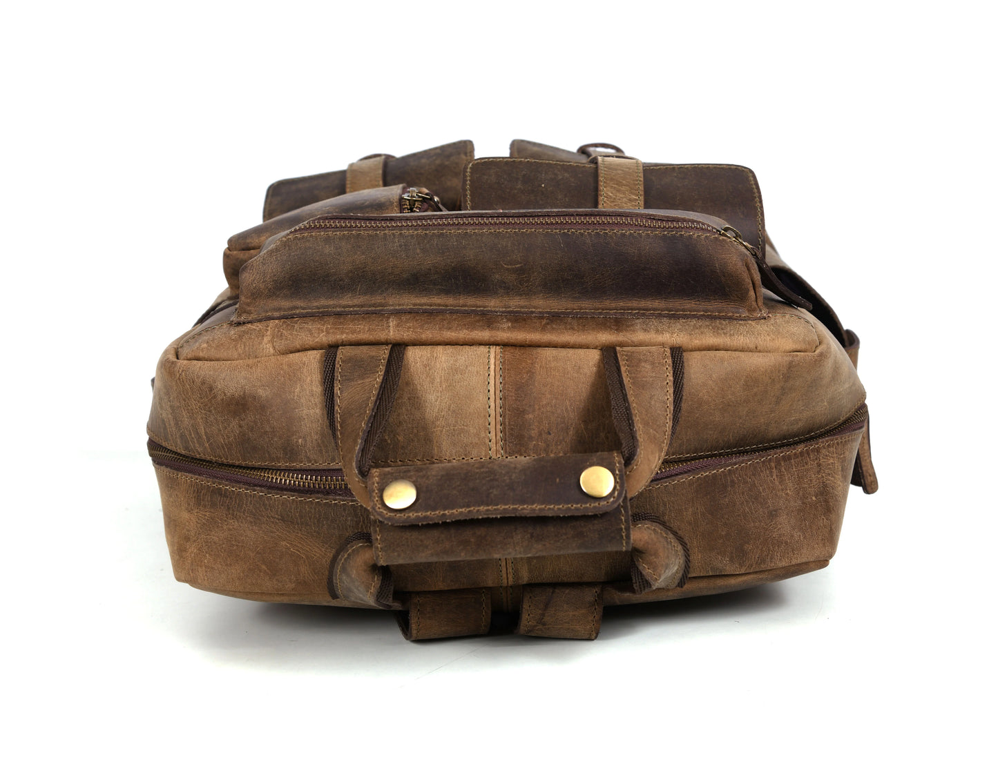 Vintage Leather Backpack Hunter Brown