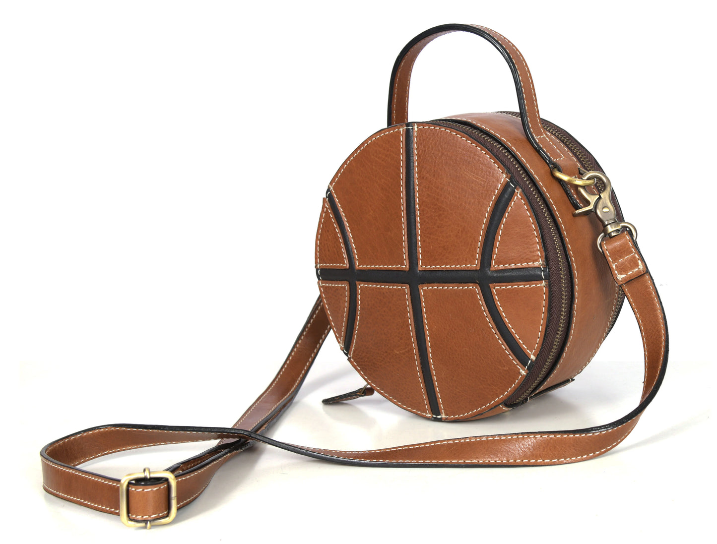 Leather Round Crossbody Bag | LB-520