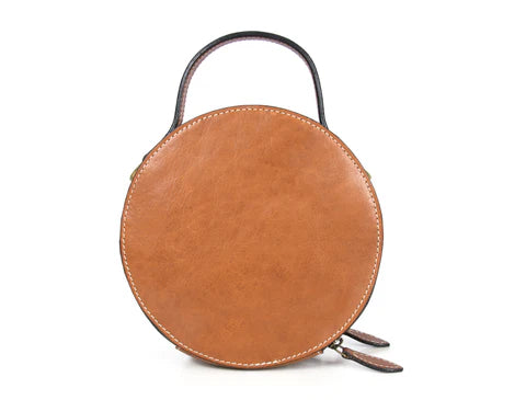 Leather Round Crossbody Bag | LB-520