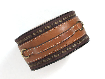 Leather Round Crossbody Bag | LB-520