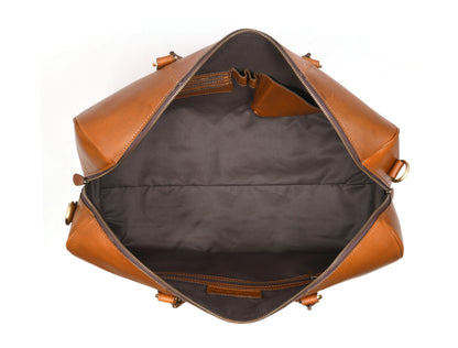 Taranto Leather Weekender Bag - Chestnut