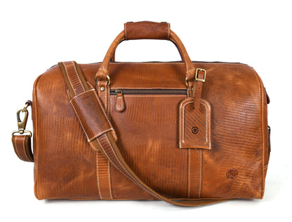 Taranto Leather Weekender Bag - Gingerbread