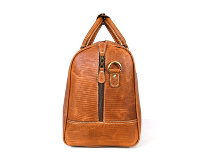 Taranto Leather Weekender Bag - Gingerbread