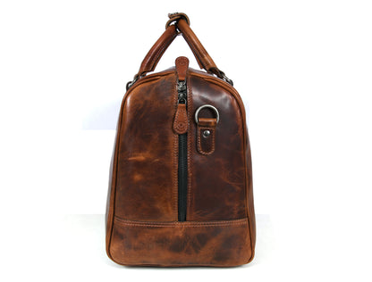 Taranto Leather Weekender Bag - NY Brown