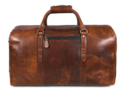 Taranto Leather Weekender Bag - NY Brown