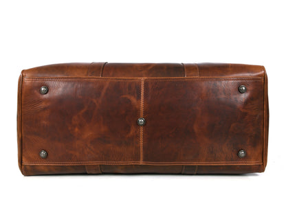 Taranto Leather Weekender Bag - NY Brown