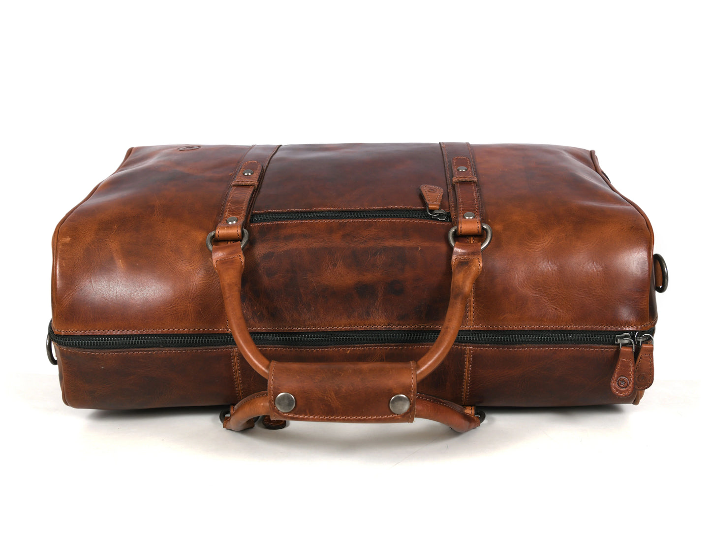 Taranto Leather Weekender Bag - NY Brown